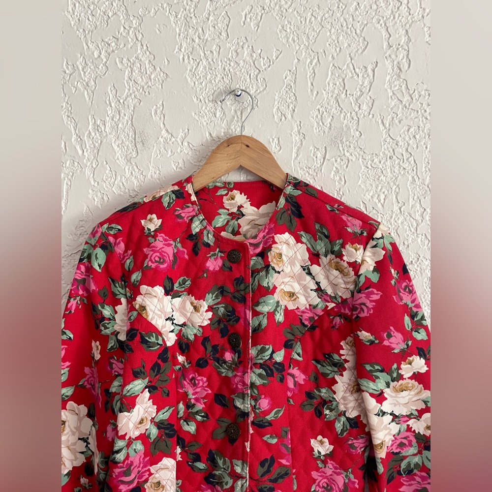 RARE Vintage 90s / Y2K Military Cottagecore Prairie Button Jacket - Picture 4 of 7